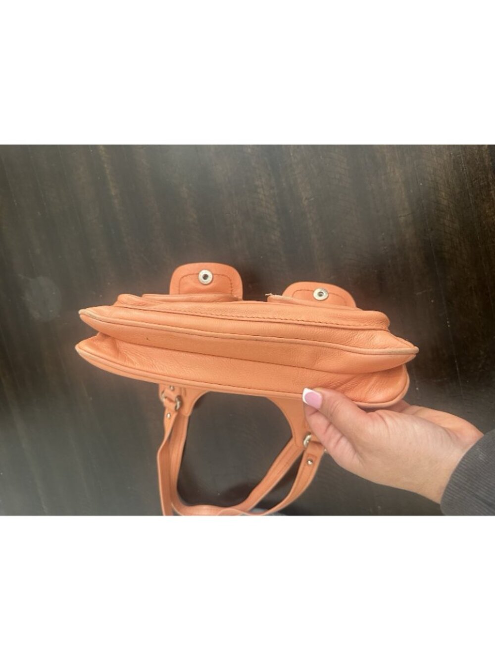 Marc Jacobs Y2K Coral Pink Leather Shoulder Bag Purse Pockets - Picture 4 of 7